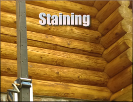  Madison County, Kentucky Log Home Staining